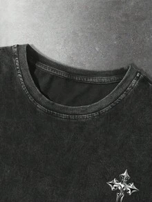 Manfinity EMRG 男士T恤 - 黑色 - 查看 3