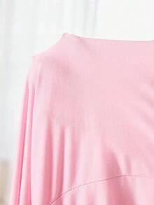 Ocili Soft & Comfortable Cotton Lace Trim Baby Pink Camisole & Drawstring Waist Pants Pajama Set For Women - Pink - View 8