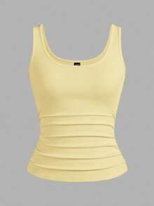 Slaydiva 3件装 黑白休闲基础款露背无袖深V领罗纹背心 女款 - 彩色 - 查看 3