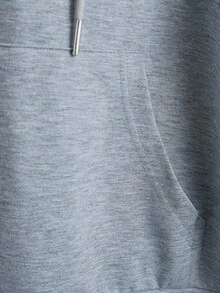 Resyla 女士春夏连帽灰色套头衫，带口袋，宽松版型毛衣，时尚休闲宽松套头毛衣，家居服，套装，春夏毛衣，春夏T恤 - 灰色 - 查看 4