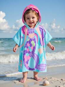 Baby Girl Cartoon Mermaid Swimsuit Cover-Up Cover Up Toddler Beach Cover Up Toddler Girl Mermaid Beach Cover Up Mermaid Clothes For Girls Toddler Mermaid Swim Suit Baby Girl Mermaid Swimsuit Baby Girl Swim Baby Girl Swimming Clothes Toddler Mermaid Swimsuit Baby Girl Rash Guard Swimsuit Toddler Swimsuit Baby Beach Clothes Baby Girl Swimsuit Baby Girl Summer Outfit Baby Towel Cover Mermaid Cover-Up Sister Outfit Toddler Hooded Towel Mermaid Beach Towel Baby Beach Poncho - Multicolor - View 8
