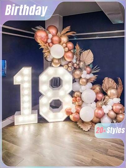 3Ft Marquee Numbers, Light Up Numbers, Mosaic Numbers For Balloons, Number 1 Balloon Frame, Marquee Light Up Letters,0123456789st Birthday Decorations, First Party Anniversary Decorations