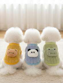 PETSIN Pet Clothing.Thick And Warm Plush Vest Suitable For SmallDogs And Cats To Wear In Winter. Dog Clothing That CanBe Played With Qutside Happily - Multicolor - View 2