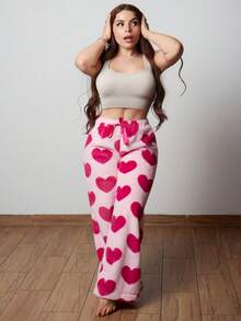 Lupita Cardoza 女式休闲系带前心形细节简约设计长裤 - 粉色 - 查看 2