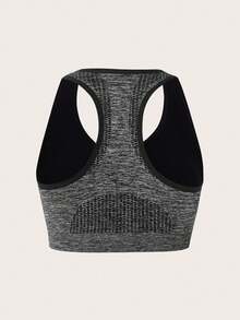 Rhythm Era 大码交叉拉链运动文胸 - 灰色 - 查看 5