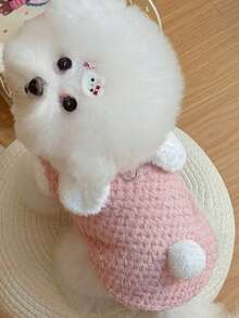 PETSIN Disfraces con capucha para mascotas para invierno y otoño - Atuendos cálidos y lindos para Bichón, Pomerania, Schnauzer, gatos y perros - Multicolor - Ver 23