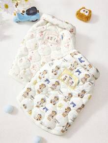 PETSIN 可爱冬季宠物服装泰迪熊高领小型犬保暖宠物背心外套宠物熊图案猫咪背心幼犬服装 - 彩色 - 查看 4