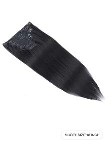 Light Yaki Straight Clip In Hair Extensions 7 Pcs Real Human Hair Clip In Extensions Yaki Straight Remy Human Hair Extensions Clip Ins For Women - SNatural - View 3