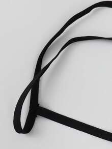 迷人诱人的黑色镂空网纱中腰性感男士内裤 - 黑色 - 查看 3