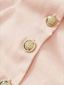 GlowEve Women's Autumn/Winter French Style V-Neck Sleeveless High-End Satin Vest - Pink - View 8