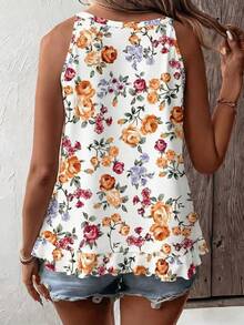 EMERY ROSE New Fashion Printed Versatile Plus Size Women Casual Sleeveless Top - Multicolor - View 2