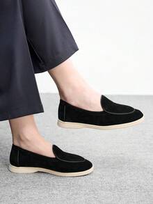 CUCCOO BIZCHIC Women's Casual Versatile Flat Loafers For Daily Commute Valentine's Day - Black - View 3