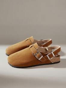 Solecia Women's Slip-On Flat Shoes Soft Leather Comfortable Commuter Versatile Style - Brown - View 2