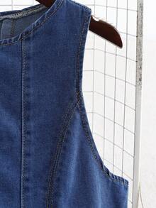 EMERY ROSE Women's Casual Sleeveless Denim Dress,Valentine's Day,Summer,Carnival,Beach,Party,Elegant Party Dress,Going Out - Blue - View 3