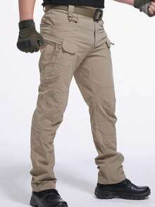 funcionalidad y estilo combinados para adaptarse a cualquier entorno,Pantalones tácticos con diseño de múltiples bolsillos - Gris - Ver 8