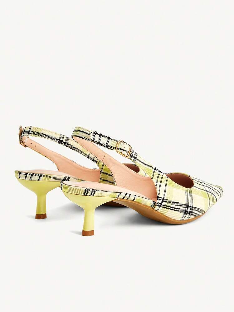 CUCCOO CHICEST Women's Fashionable Elegant Plaid High Heel Pumps, Suitable For Christmas Party Valentine's Day Elegant Shoes