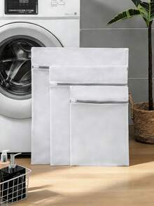 1/3/6件装网眼洗衣袋家用机洗衣物洗衣袋，内衣文胸洗衣袋，拉链洗衣网袋套装，春季简约夏季上衣 - 彩色 - 查看 3