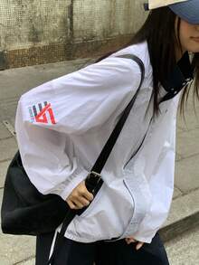 DAZY Women's Casual Turndown Collar Long Sleeve Lightweight Jacket, Korean Style - Black - View 1