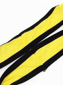 1pc Fashionable Yellow Lace Trim Sexy Briefs For Men - Multicolor - View 4