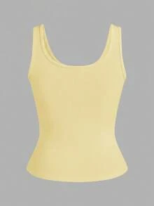 Slaydiva 3件装 黑白休闲基础款露背无袖深V领罗纹背心 女款 - 彩色 - 查看 4