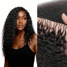 Jerry Curly Human Crochet Hair In 100% Remy Human Hair Feather Line Crochet Hair Braids Salon Silky Seamless Invisible Natural Black Color For Thin Hair Woman Micro Pre Looped Crochet Human Hair Extensions - Multicolor - View 51