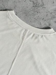 PAVTROS Men's Casual Everyday Commute Versatile Letter Print Loose White Tank Top, Summer - Khaki - View 4