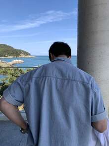 DAZY Men's Summer Solid Washed Denim Jacket - Blue - View 2