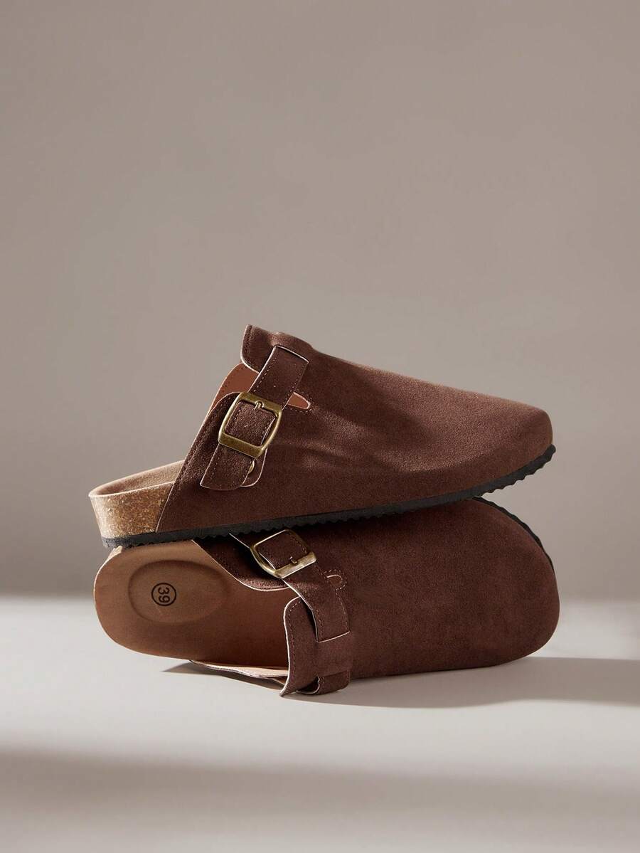 Solecia Women's Slip-On Flat Shoes Soft Leather Comfortable Commuter Versatile Style - dark brown - View 1