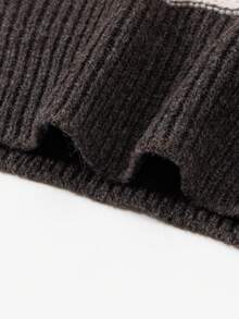 Franclia Áo len ngắn tay nữ kiểu dáng tối giản, phối màu tương phản, đa năng, thích hợp đi học/đi làm. - Nhiều màu - Xem 8