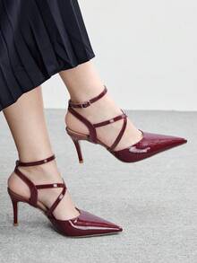 CUCCOO BIZCHIC 女士高跟鞋 - 酒紅色 - 查看 4