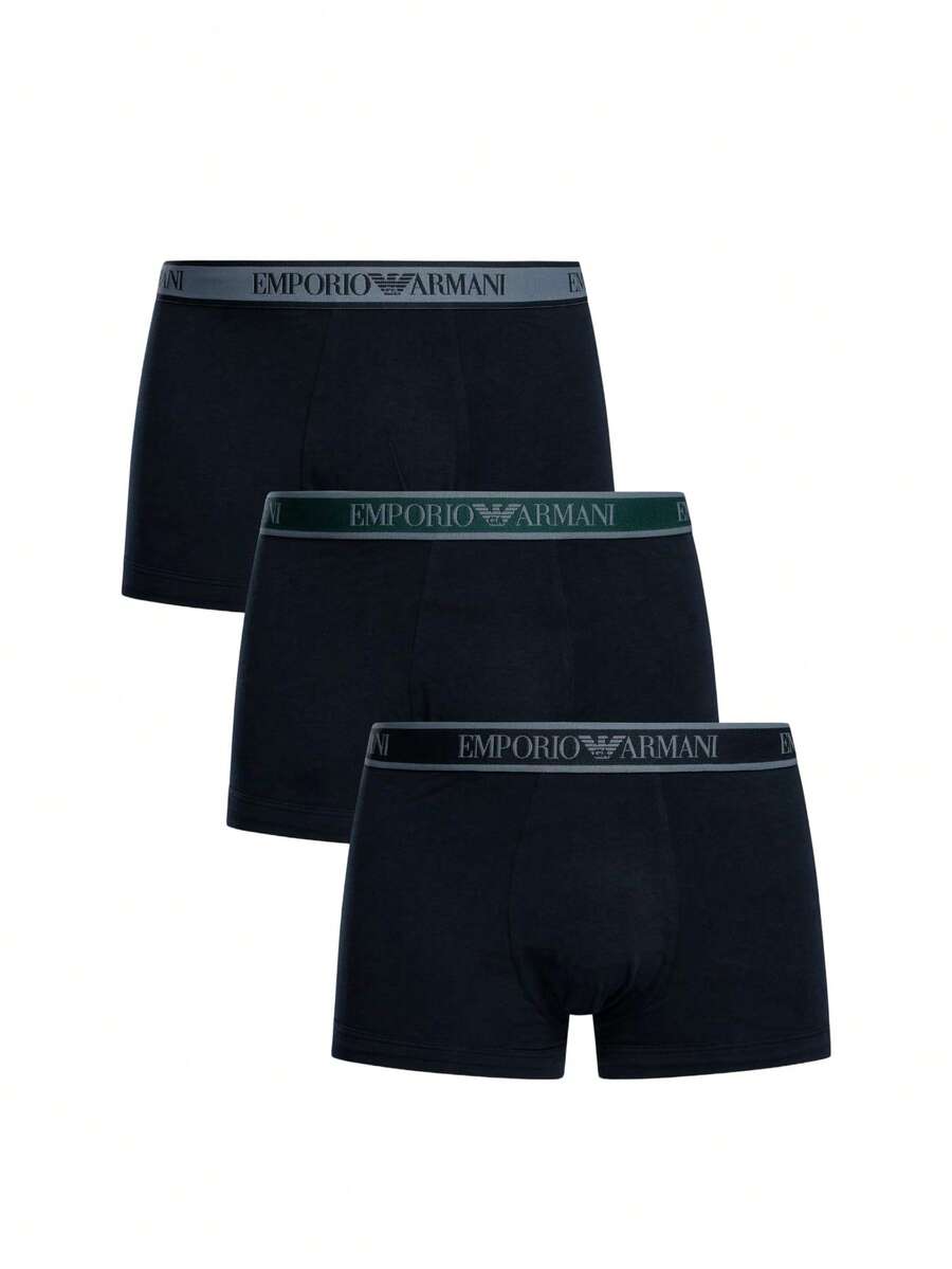 Armani 3 paquete Men's Trunks - Azul - Ver 1