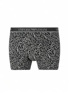 Armani 3 Pack Men's Boxer Briefs - Black/Black Print Shade/Shade - View 2