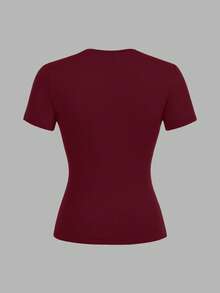 SHEIN EZwear Bộ 3 áo thun dài tay cổ tròn ôm sát dáng casual dành cho nữ. - Nhiều màu - Xem 9