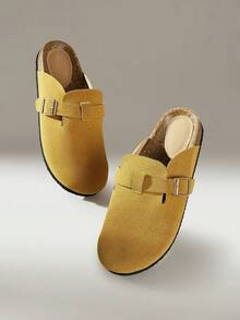 Solecia Women's Matte Single-Buckle Thick-Soled Toe Shoes, Ginger Soft-Soled Comfortable Casual Style Daily Versatile Sandals - Ginger - View 2