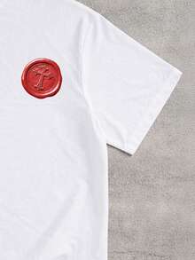 Manfinity EMRG Áo thun ngắn tay màu trắng in hình chữ thập cổ điển dành cho nam - trắng - Xem 4