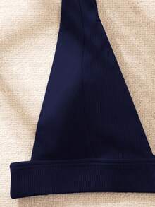 Swim Basics Women's Solid Color Minimalist Daily Swimwear Top - Navy Blue - View 5