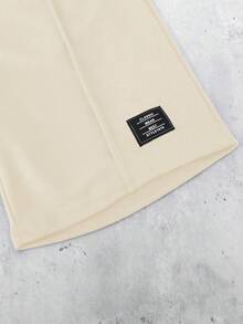 SHEIN Mirajuku Tween Boy Basic Solid Color Deconstructed Short Sleeve T-Shirt And Shorts Set, Suitable For Casual And Sports Wear - Apricot - View 5