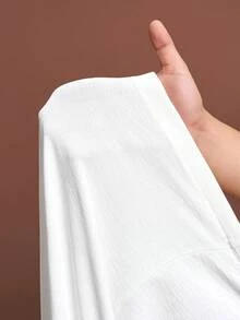 Veslaya Bộ đồ nữ cỡ lớn Xuân/Hè 2026: Lễ hội âm nhạc, Lễ Phục sinh, Phong cách Boho, Tiệc sinh nhật, Lễ tốt nghiệp, Phong cách đại học, Sinh viên, Thường ngày, Cơ bản đa năng, Giải trí, Kỳ nghỉ, Du lịch biển, Bãi biển, Tắm nắng, Phong cách thịnh hành, Thời trang đường phố, Khách dự đám cưới, Phong cách Bohemian, Đi làm, Ăn trưa muộn, Sân bay, Tiệc tùng, Đi chơi ngày lễ, Dạ tiệc sang trọng, Vũ hội, Thường ngày, Sang trọng cao cấp màu trắng ngà, Áo dài không tay cổ cao dáng chữ A và quần ống rộng 2 mảnh, Áo tunic dài, Trang phục du thuyền, Áo liền quần yoga nữ, Trang phục làm việc tại nhà, Nữ cỡ lớn - trắng - Xem 10