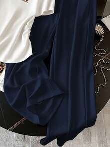 Resyla 女士樱桃印花圆领短袖上衣和裤子休闲两件套 - 彩色 - 查看 4