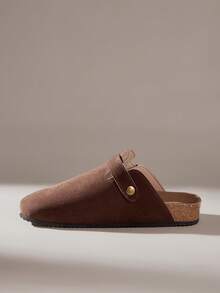 Solecia Women's Slip-On Flat Shoes Soft Leather Comfortable Commuter Versatile Style - dark brown - View 3