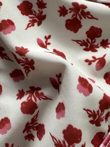 Swim Mod Women's Floral Print Tie-Front Ruched Triangle Bikini Set - Multicolor - View 5