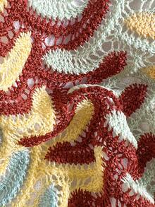 Swim Vcay Spring/Summer Jacquard Knit Triangle Wireless Halter Women Sexy Swimwear Top For Beach Vacation - Multicolor - View 5