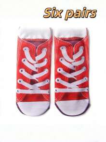 Joivida 3D Stereo Printed Funny Canvas Socks Quirky Soft Breathable Cotton Blend Moisture Wicking Non Slip Ribbed Cuff All Day Comfort Perfect For Daily Wear Casual Outings Office School Weekend Gatherings Novelty Funky Crazy Cute Colorful Statement Socks Fashion Must Have Cozy Durable Versatile Footwear Accessory - Multicolor - View 9