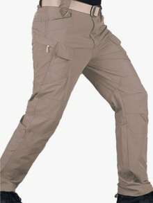 funcionalidad y estilo combinados para adaptarse a cualquier entorno,Pantalones tácticos con diseño de múltiples bolsillos - Gris - Ver 9
