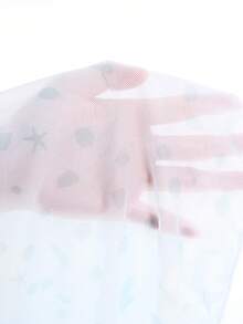 LYSMO Women's Sheer White Minimalist Cover-Up - Mint Green - View 7