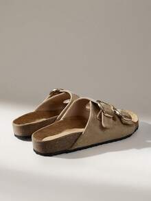 Solecia Women's Casual Buckle Flat Sandals, Summer - Apricot - View 6