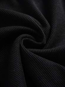 The Winx X SHEIN Women's Drawstring Waist Letter Graphic Lettuce Trim Shorts - Maroon - View 7