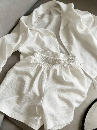 Resyla Women's Regular Solid Color Casual Slim Fit Outfit