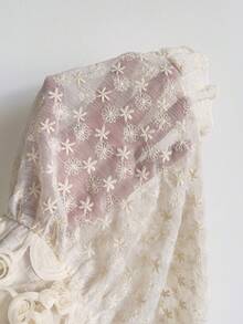 Soleia Women's Vacation Floral 3D Decor Ruffle Hem Camisole - Apricot - View 7