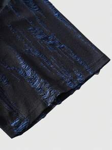 ROMWE MEN Áo polo nam tay ngắn cài cúc phía trước, kiểu dáng thường ngày, phong cách mùa hè. - màu đen - Xem 4